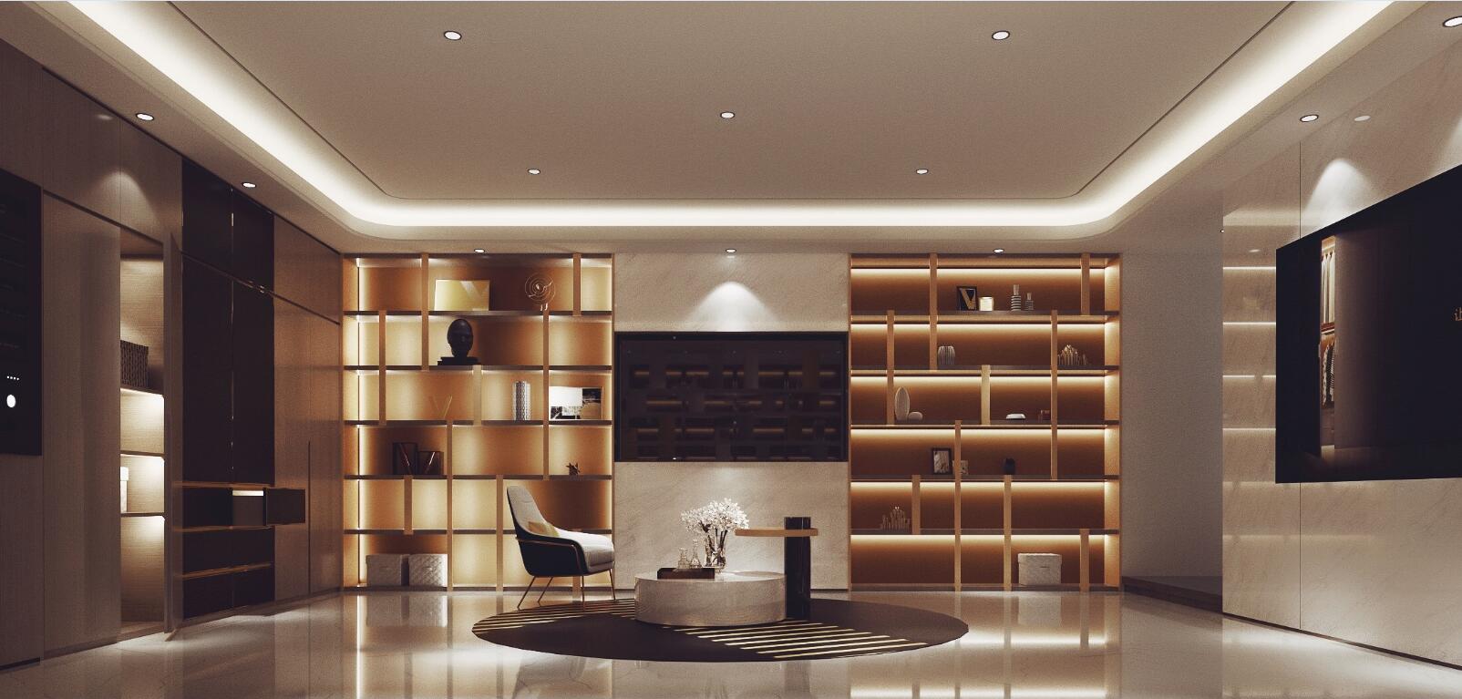 Study room cabinet lighting design recommendation